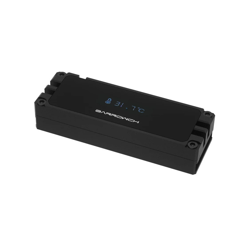Barrowch M.2 2280/22110 Full Aluminum Alloy Digital Display Heatsink - Black - مبرد